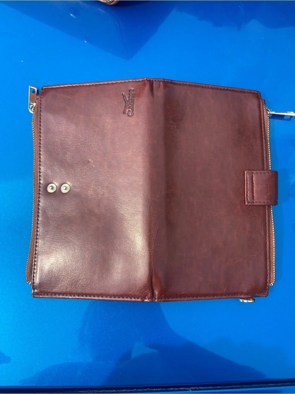 Classic Brown Leather Men's Wallet Clutch